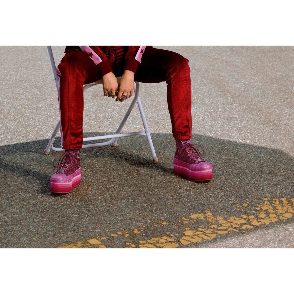 New Converse Miley Cyrus women's velvet track pants - Picture 3 of 8